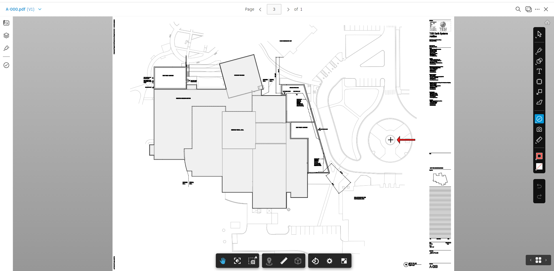 Image showing location of + cursor on drawing